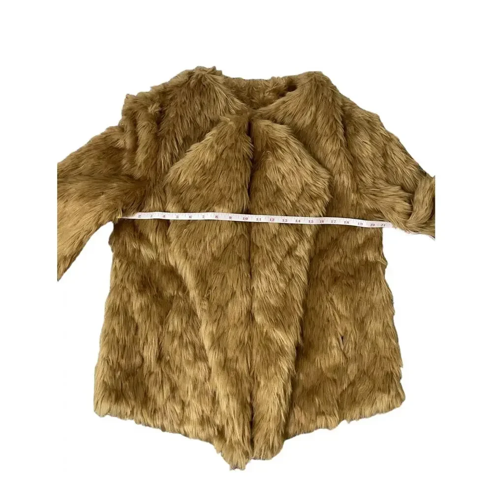 BB Dakota by Steve Madden Shag Faux Fur Taupe Jacket Coat Size Large - NWOT - Picture 10 of 12